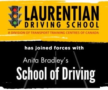 Laurentian Driving School logo and Anita Bradley's Driving School logo.